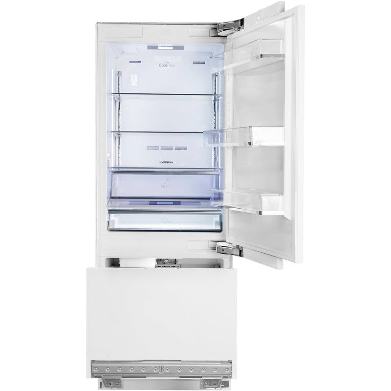 Blomberg 30-inch, 16.4 cu.ft. Built-In Bottom Freezer Refrigerator with Automatic Ice Machine BRFB1920FBI IMAGE 3