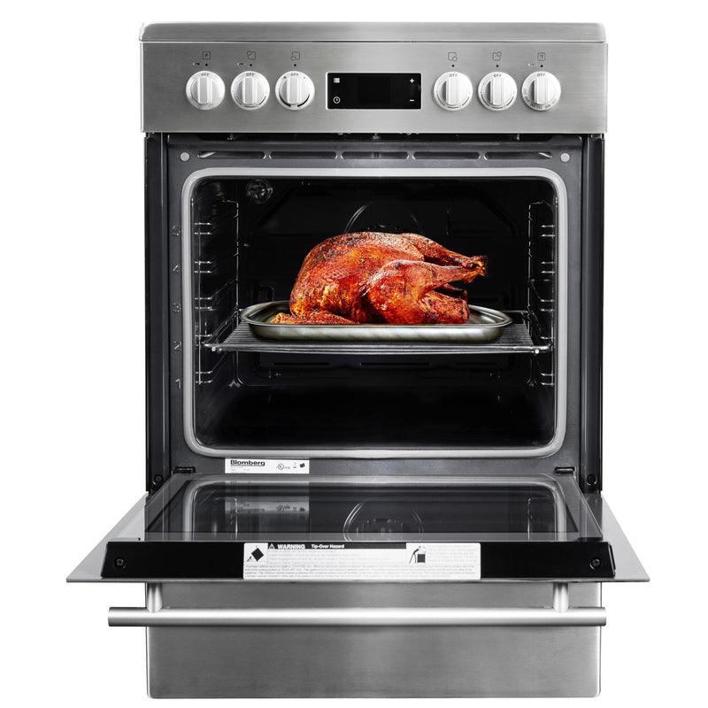 Blomberg 24-inch Freestanding Electric Range with True European Convection BERC24102SS IMAGE 3