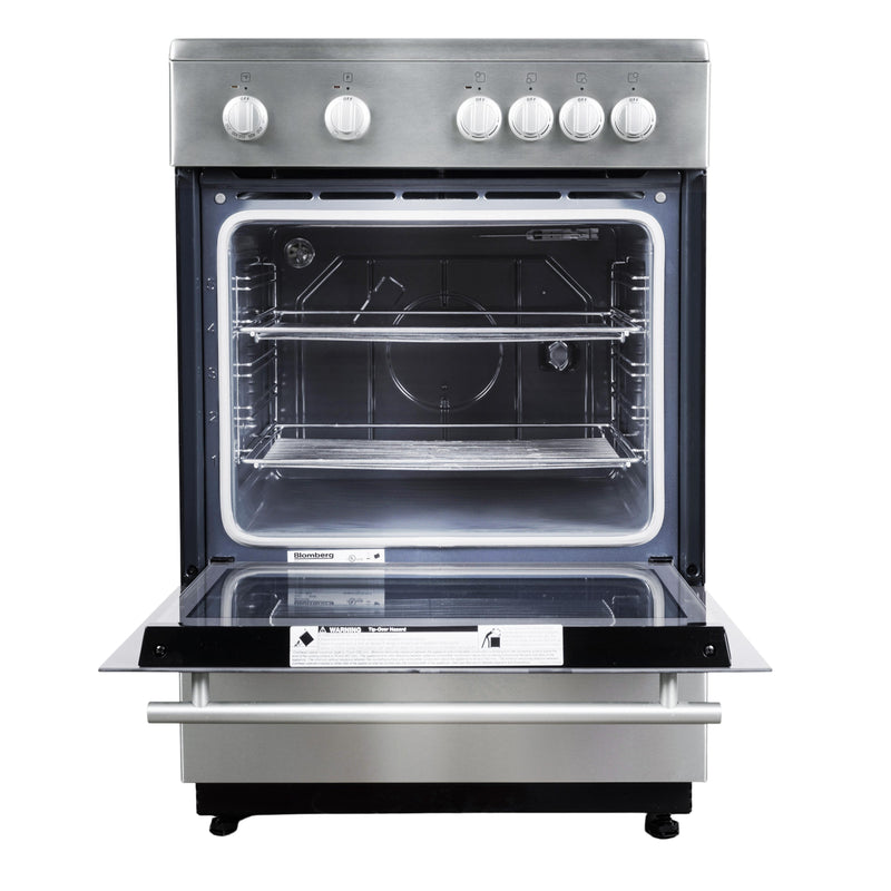Blomberg 24-inch Freestanding Electric Range with 4 Cooking Zones BERC24202SS IMAGE 2