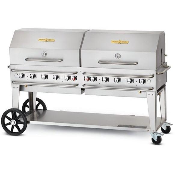 Crown Verity Rental Gas Grill with 2x Dome Package - Bulk Tanks Only CV-RCB-72RDP-SI-BULK IMAGE 1