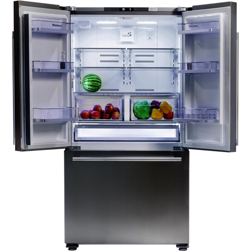 Blomberg 36-inch, 19.86 cu.ft. Counter-Depth French 3-Door Refrigerator with Water Dispenser BRFD2230XSS IMAGE 4