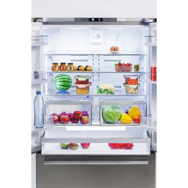 Blomberg 36-inch, 19.86 cu.ft. Counter-Depth French 3-Door Refrigerator with Water Dispenser BRFD2230XSS IMAGE 5