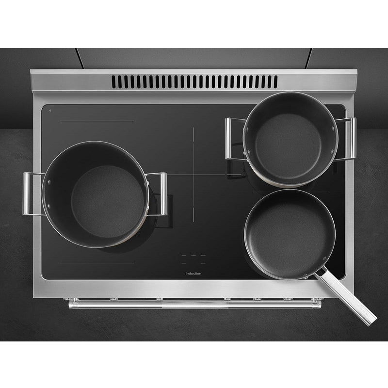 Smeg 36-inch Freestanding Induction Range with True European Convection SPR36UIMX IMAGE 6