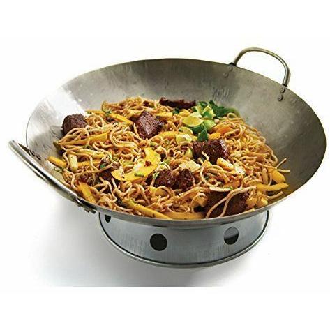 Grill Pro 14in Carbon Steel Deluxe Deep Wok 98020 IMAGE 2
