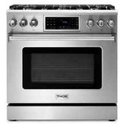 Thor Kitchen 36-inch Freestanding Gas Range with True Convection Fan TRG3601U IMAGE 1