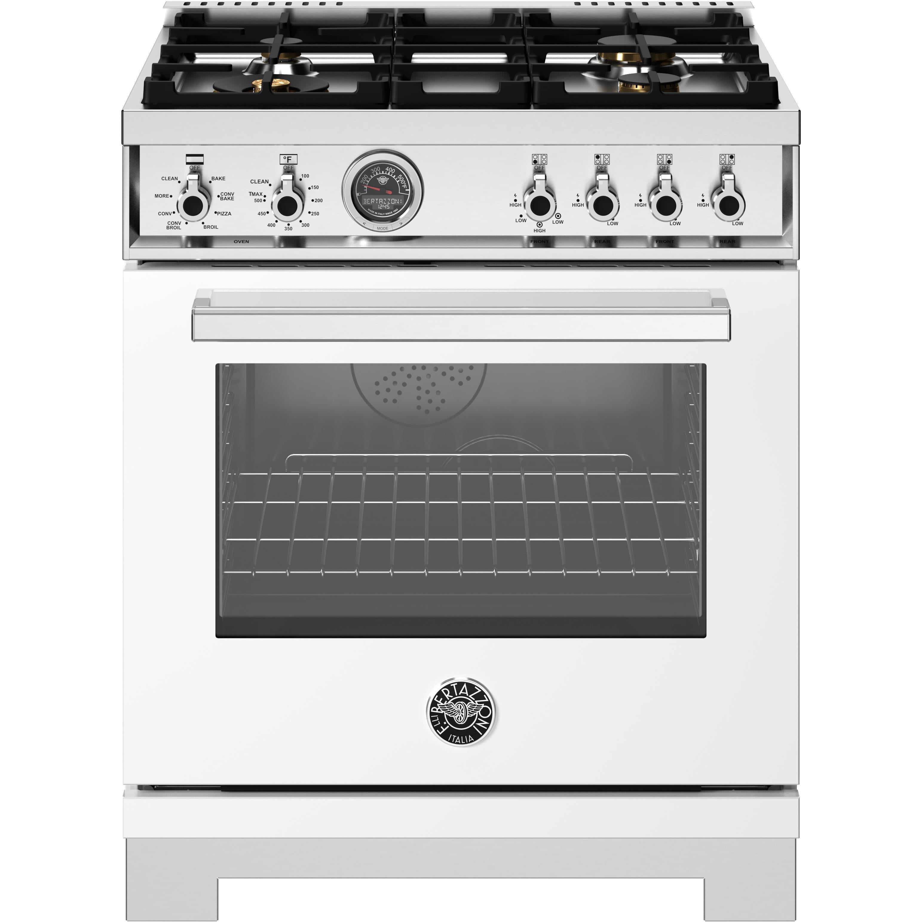 PRO304BFEPBIT Bertazzoni 30inch Freestanding Dual Fuel Range