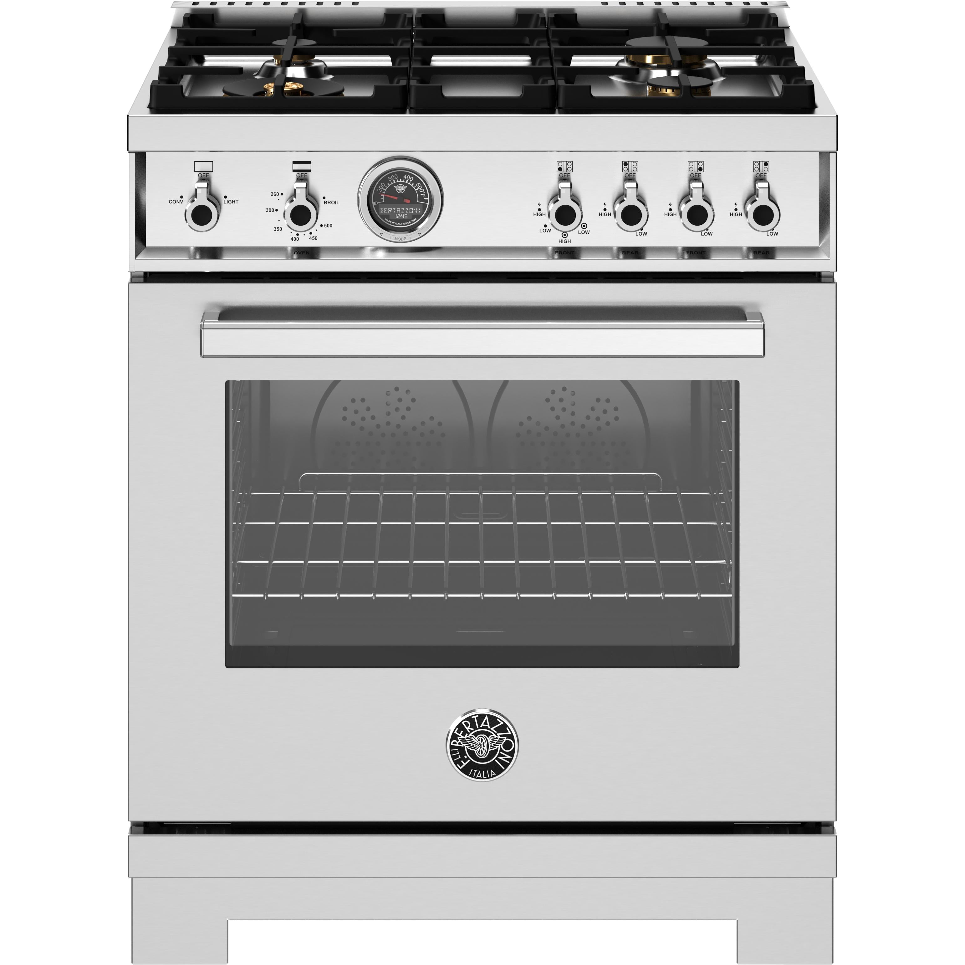 Buy Bertazzoni 30inch Freestanding Gas Range PRO304BFGMXTLP TA Appliance
