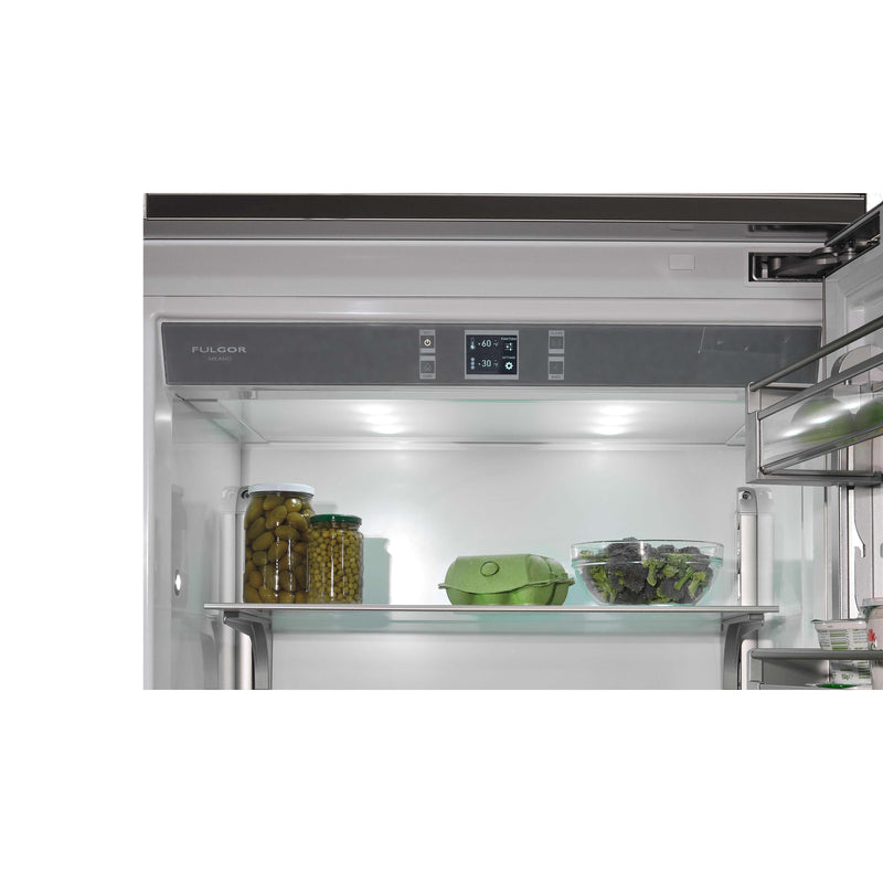 Fulgor Milano 36-inch, 18.5 cu. ft. Bottom Freezer Refrigerator with Ice Maker F7PBM36S2-R IMAGE 3