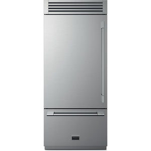 Fulgor Milano 36-inch, 18.5 cu. ft. Bottom Freezer Refrigerator with Ice Maker F7PBM36S2-L IMAGE 1