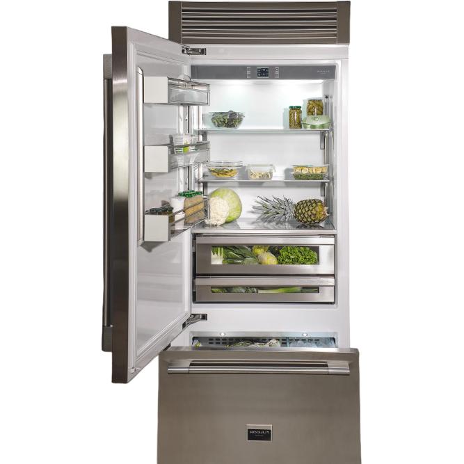 Fulgor Milano 36-inch, 18.5 cu. ft. Bottom Freezer Refrigerator with Ice Maker F7PBM36S2-L IMAGE 2