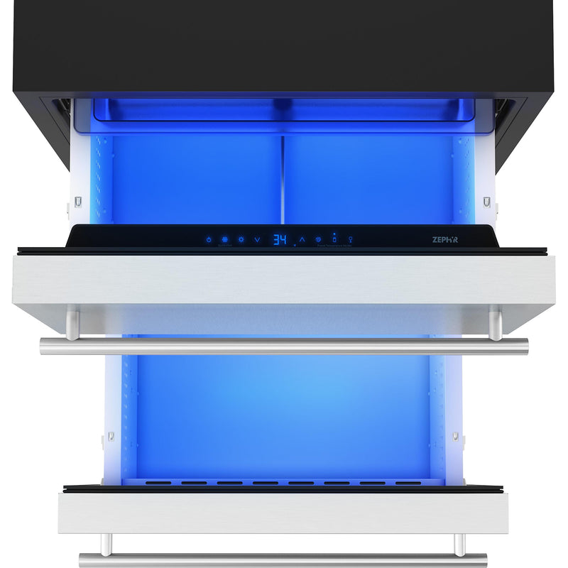 Zephyr 24-inch, 5.4 cu. ft. Drawer Refrigerator PRRD24C1AS IMAGE 3