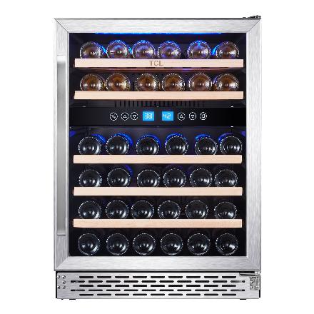 Thor Kitchen 46-Bottle Capacity Stainless Steel Dual Zone Cooling Built-In/Freestanding Wine Chiller Thor Kitchen 46-Bottle Capacity Stainless Steel Dual Zone Cooling Built-In/Freestanding Wine Chiller