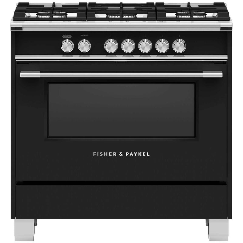Fisher & Paykel 36-inch Freestanding Gas Range with AeroTech™ Technology OR36SCG4B1SP IMAGE 1