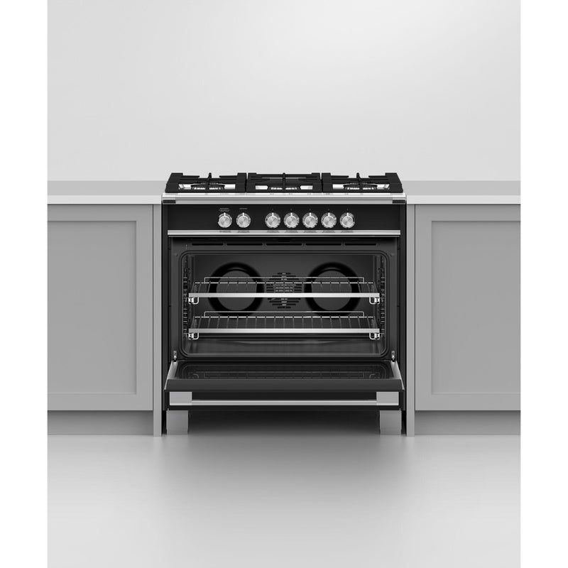 Fisher & Paykel 36-inch Freestanding Gas Range with AeroTech™ Technology OR36SCG4B1SP IMAGE 4