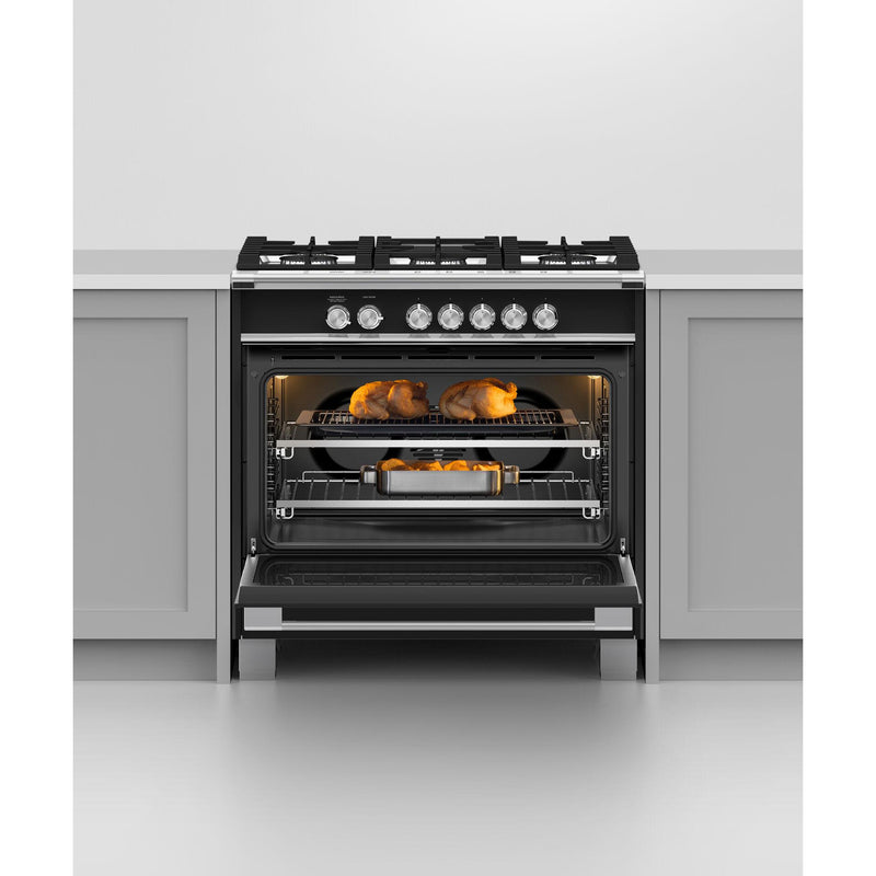 Fisher & Paykel 36-inch Freestanding Gas Range with AeroTech™ Technology OR36SCG4B1SP IMAGE 5