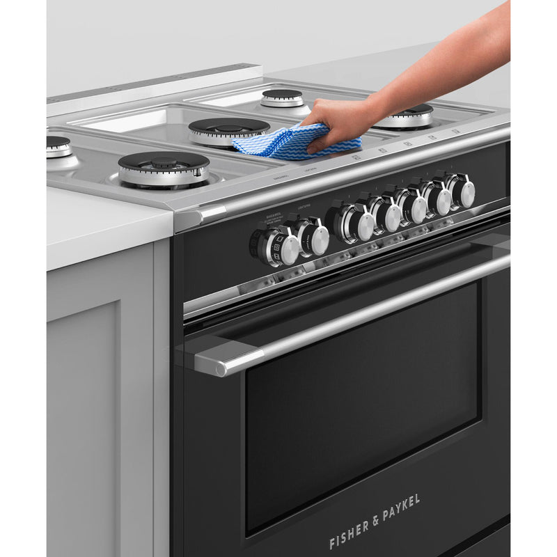Fisher & Paykel 36-inch Freestanding Gas Range with AeroTech™ Technology OR36SCG4B1SP IMAGE 8