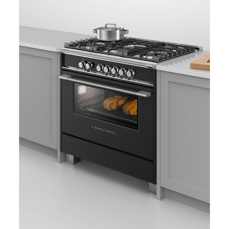 Fisher & Paykel 36-inch Freestanding Gas Range with AeroTech™ Technology OR36SCG4B1SP IMAGE 9