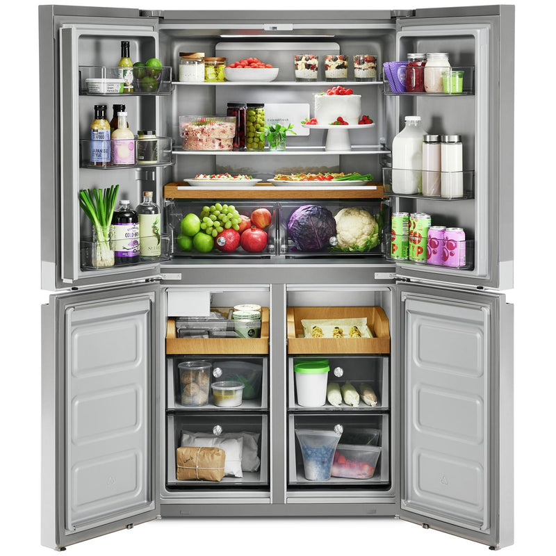 KitchenAid 36-inch, 19.4 cu. ft. Counter-Depth 4-Door Refrigerator with PrintShield™ Finish KRQC506MPSSP IMAGE 3