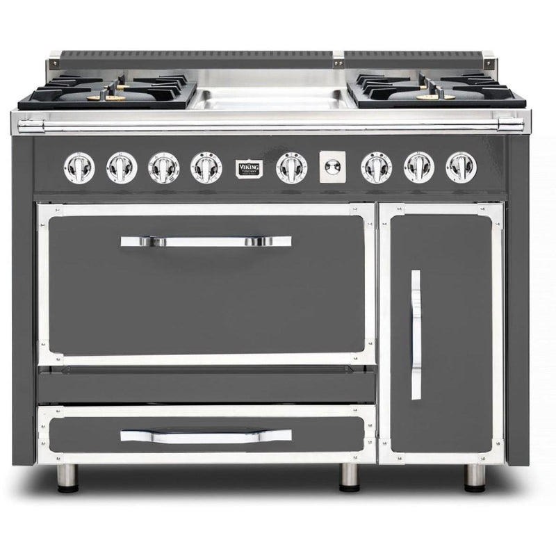 Viking 48-inch Freestanding Dual Fuel Range with True Convection Technology CTVDR481-4GDG IMAGE 1