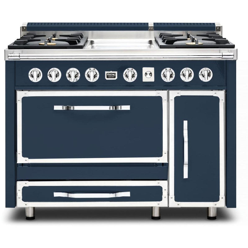 Viking 48-inch Freestanding Dual Fuel Range with True Convection Technology CTVDR481-4GSB IMAGE 1