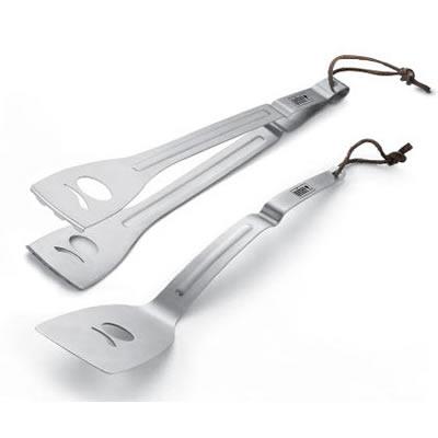 Farberware BBQ Wood Tools, Set of 2, Wood and Stainless Steel
