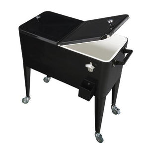 Retro Cooler Coolers and Accessories Coolers RTO73-LEG Black Rolling Retro IMAGE 1