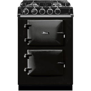 AGA 24-inch Freestanding Dual-Fuel Range with 4 Burners ATC2DF-BLK IMAGE 1