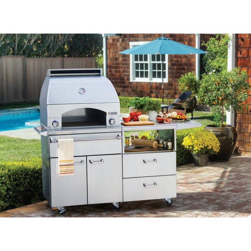 Lynx Propane Gas Napoli Freestanding Outdoor Pizza Oven with Cart LPZAF-LP IMAGE 4
