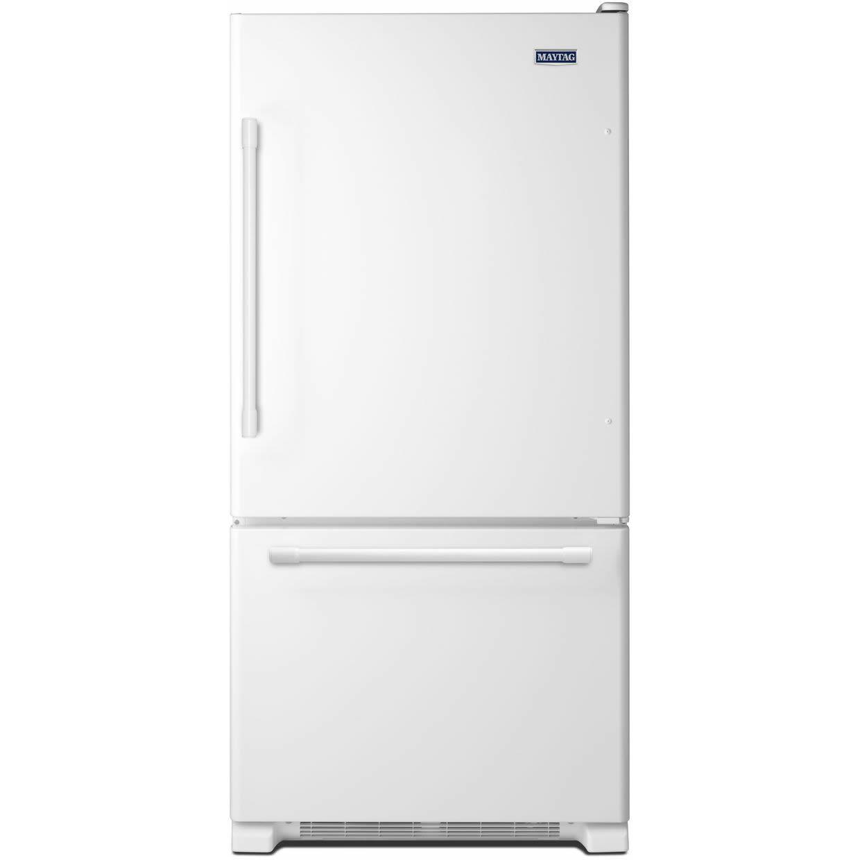 Maytag Bottom Mount Fridge (MBB1957FEW) - White-on-White Maytag Bottom Mount Fridge (MBB1957FEW) - White-on-White