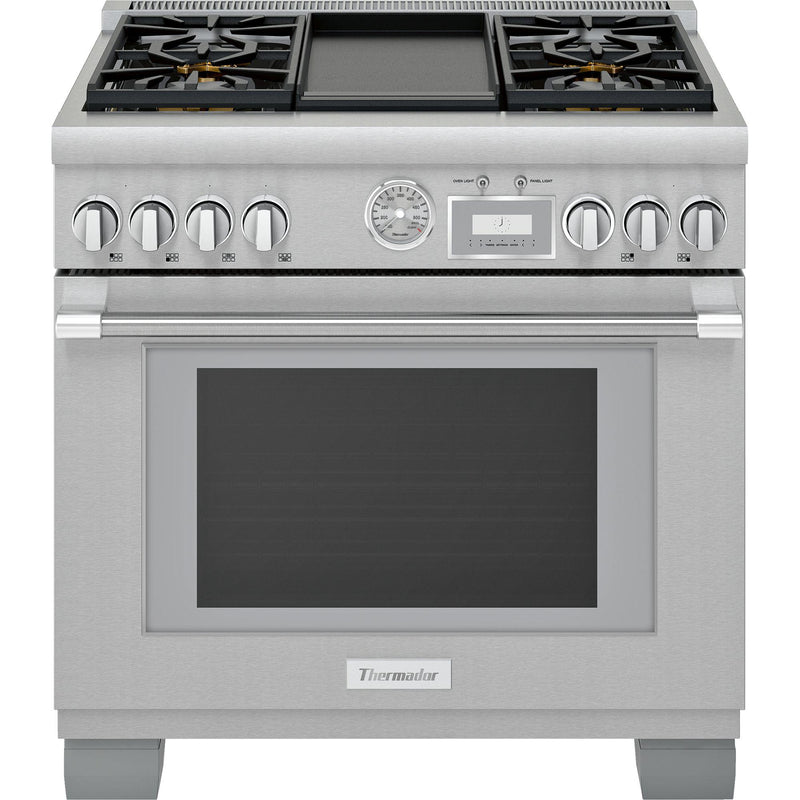 Thermador 36-inch Freestanding Gas Range with ExtraLow® Burners PRG364WDG IMAGE 1
