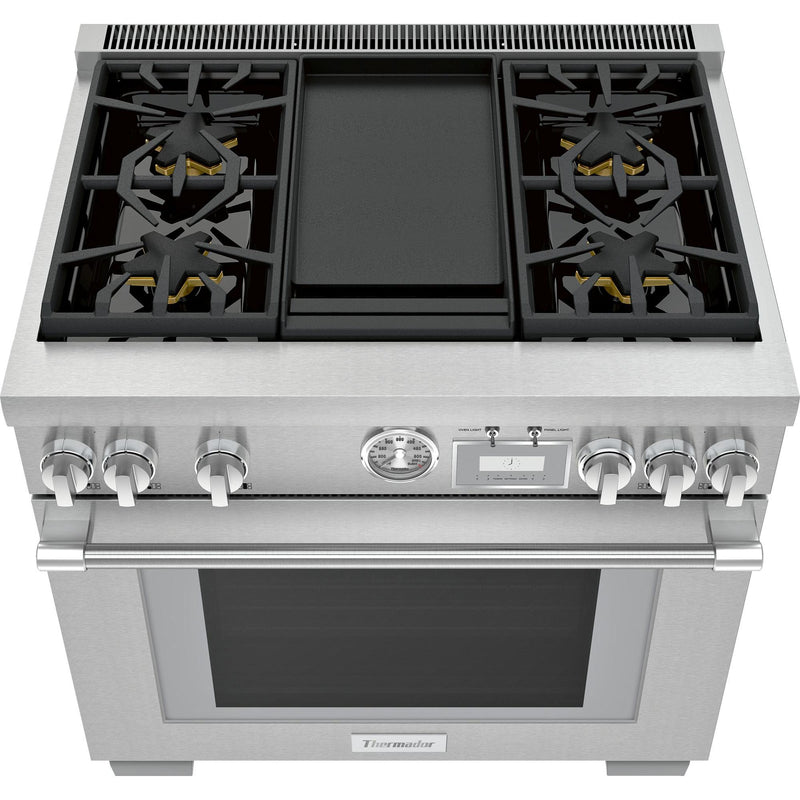 Thermador 36-inch Freestanding Gas Range with ExtraLow® Burners PRG364WDG IMAGE 2