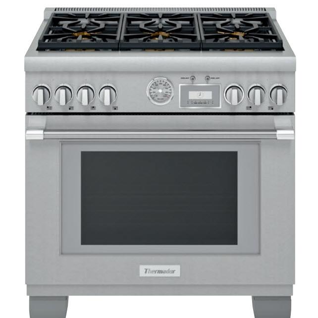 Thermador 36-inch Freestanding Dual-Fuel Range with ExtraLow® Burners PRD366WGC IMAGE 1