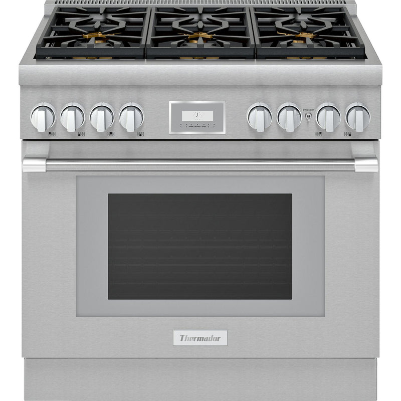 Thermador 36-inch Freestanding Dual-Fuel Range with Star® Burner PRD366WHC IMAGE 1