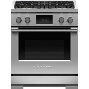 Fisher & Paykel 30-inch Freestanding Dual-Fuel Range with 4 Burners RDV3-304-N IMAGE 1