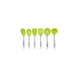 Sara Cucina Silicone Utensil - Green Slotted Spoon SA3312/BG IMAGE 1