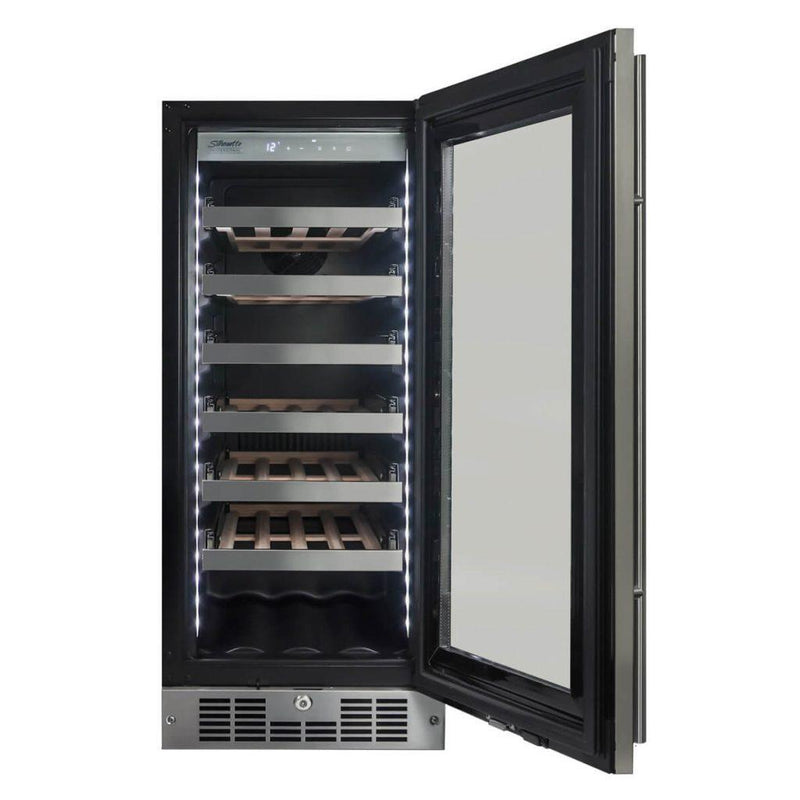 Silhouette 27-Bottle Tuscany Series Wine Cooler with LED Lighting SPRWC031D1SS IMAGE 5