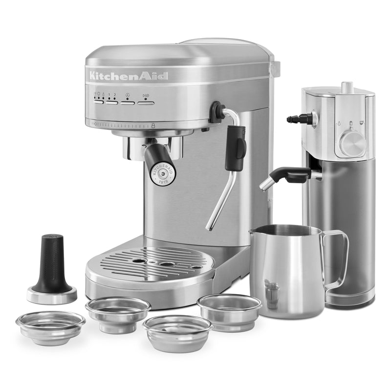 KitchenAid Metal Semi-Automatic Espresso Machine & Automatic Milk Frother Attachment KES6504SX IMAGE 2