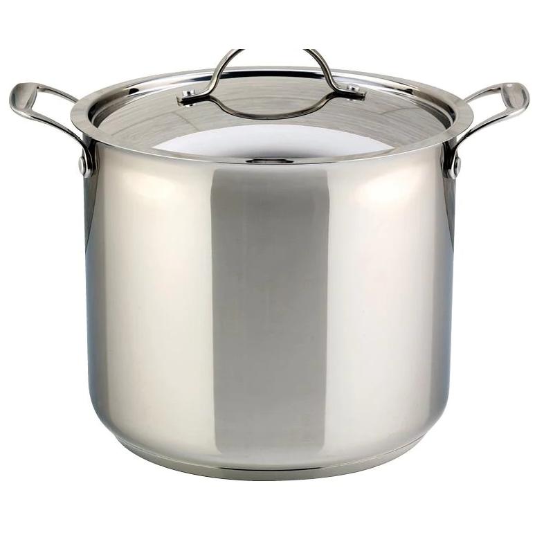 Meyer Confederation Stainless Steel 14L Stock Pot with cover 2401-28-14 IMAGE 1