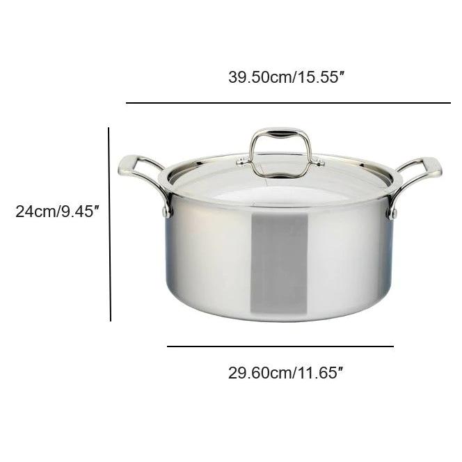 Meyer SuperSteel Tri-Ply Clad Stainless Steel 9L Dutch Oven with Cover 3507-28-09 IMAGE 3