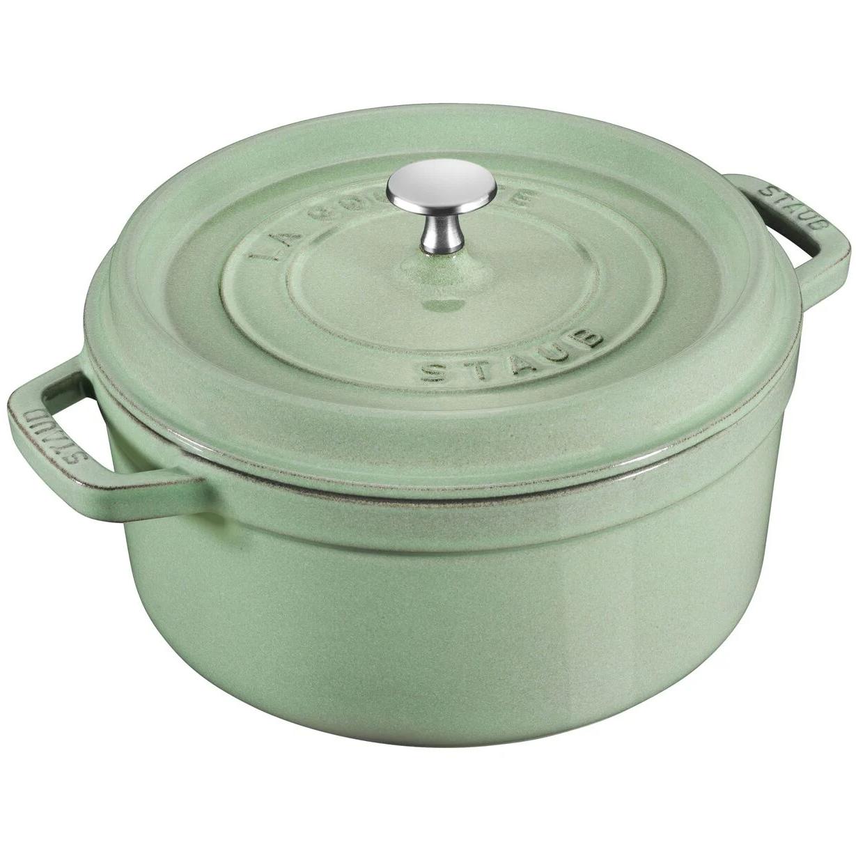 Staub Pico Cocotte Round Dutch Oven - 8.7 Inch Sage Green Enameled Cast Iron Pot