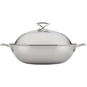 Meyer Circulon Clad Stainless Steel Wok with Glass Lid, 14-Inch 30053 IMAGE 1
