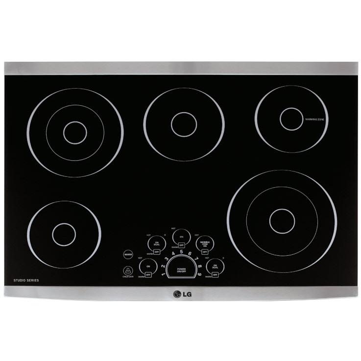 LG 30-inch Built-In Electric Cooktop with SmoothTouch™ Controls LSCE305ST IMAGE 1