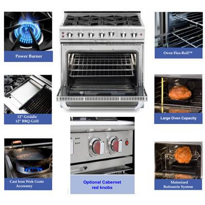 Capital 36-inch Freestanding Gas Range CGSR366-N IMAGE 2