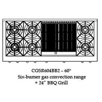 Capital 60-inch Freestanding Gas Range CGSR604BB2-L IMAGE 2