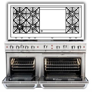 Capital 60-inch Freestanding Gas Range CGSR604GG2-N IMAGE 1