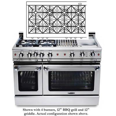 Capital 48-inch Freestanding Dual-Fuel Range COB488-N IMAGE 1