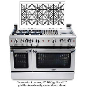 Capital 48-inch Freestanding Dual-Fuel Range COB488-N IMAGE 1