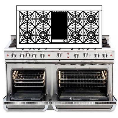 Capital 48-inch Freestanding Gas Range CGSR604B4-N IMAGE 1