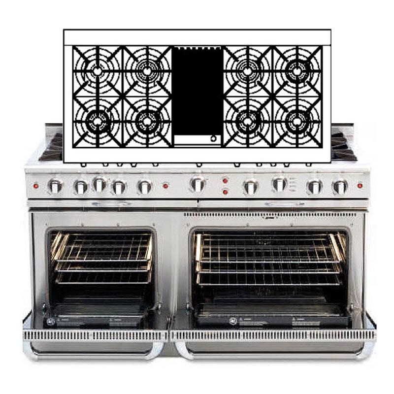 Capital 48-inch Freestanding Gas Range CGSR604B4-N IMAGE 2