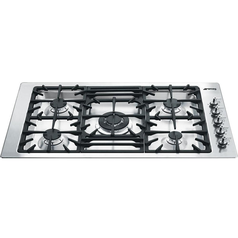 Smeg 36-inch Built-In Gas Cooktop PGFU36X IMAGE 1